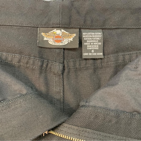 HARLEY-DAVIDSON VROOM Black Denim Shorts — Size 6 — NWT - Picture 5 of 7